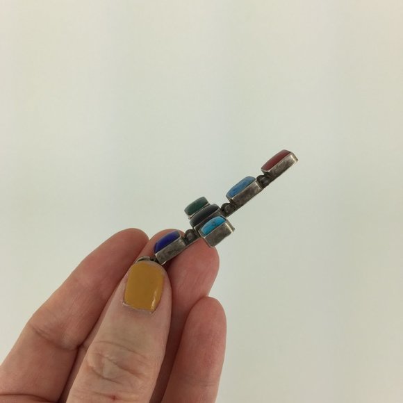 VINTAGE . NATIVE AMERICAN CROSS . 925 STERLING - Picture 13 of 16